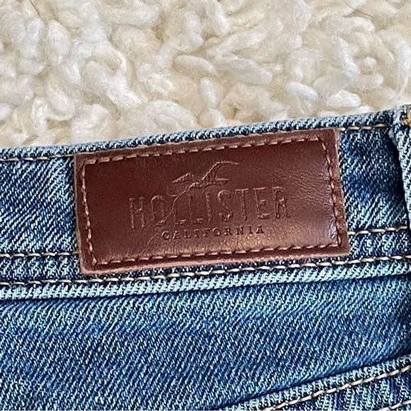 Hollister Shorts Womens Size 5 w27 Blue Denim Curvy Mom Button Fly Cut Off - Picture 7 of 8